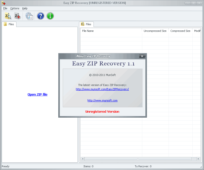 Easy ZIP Recovery latest version Get best Windows software
