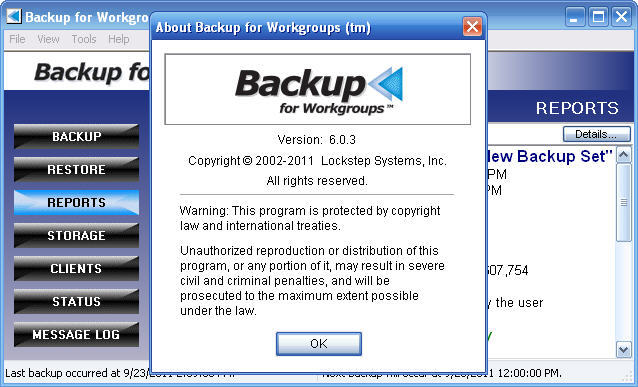 Backup for Workgroups - Screenshot #3