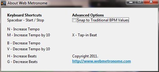 Web Metronome - Screenshot #1