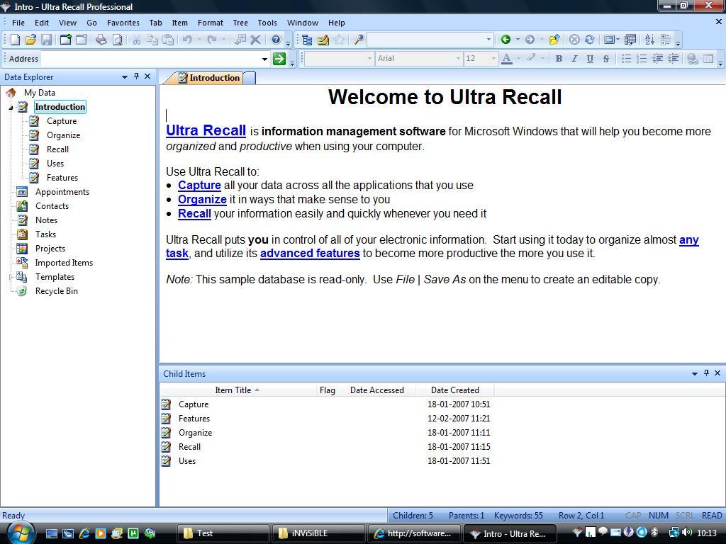 Ultra Recall Software Ultra Recall Professional download for free - SoftDeluxe