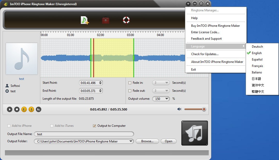 ImTOO iPhone Ringtone Maker - Screenshot #3