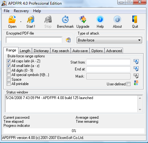 Advanced PDF Password Recovery - Screenshot #11