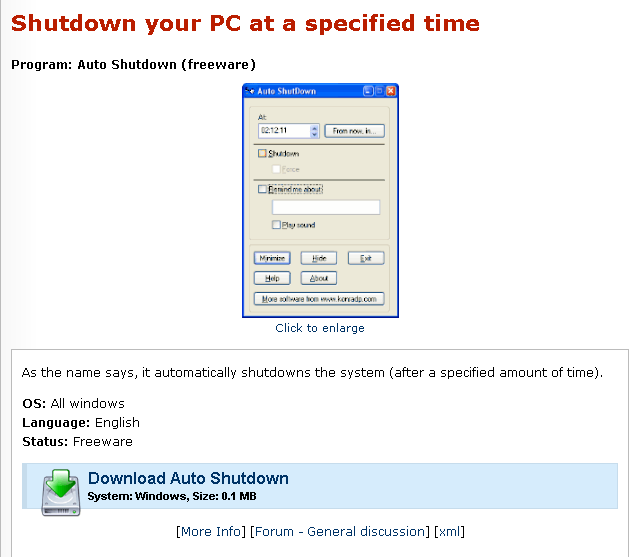 Auto Shutdown - Screenshot #5