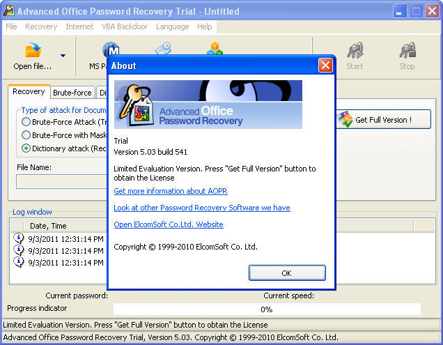 Advanced Office Password Recovery - Screenshot #19