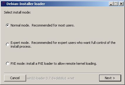 Debian-Installer Loader - Screenshot #1