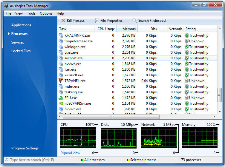 Auslogics Task Manager - Screenshot #4