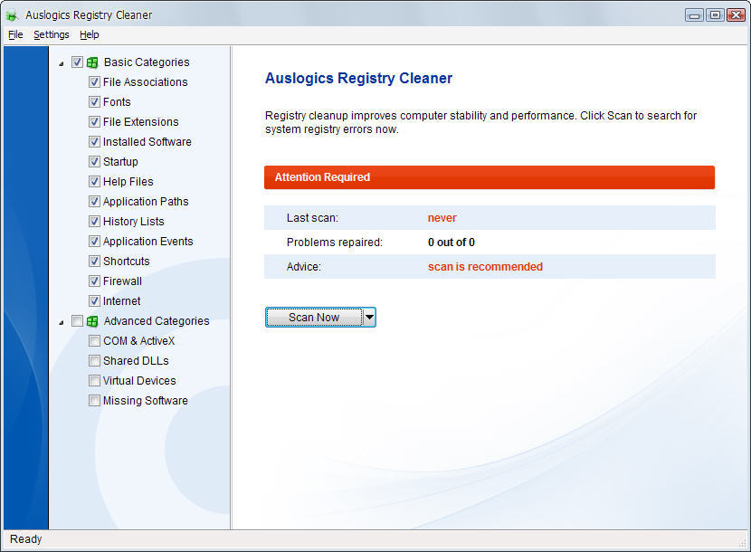 auslogics registry cleaner 9