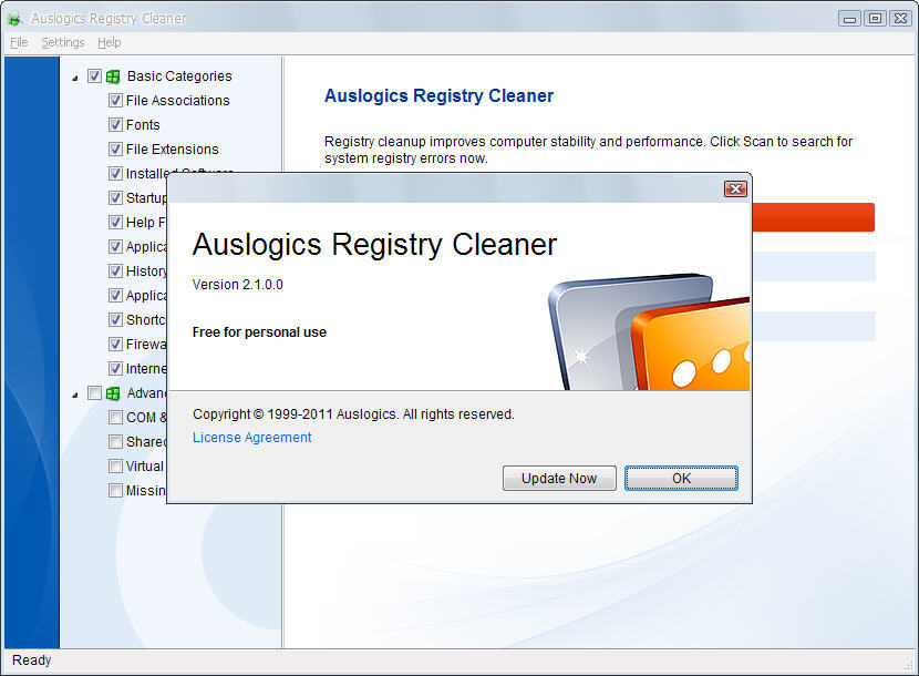 auslogic registry cleaner