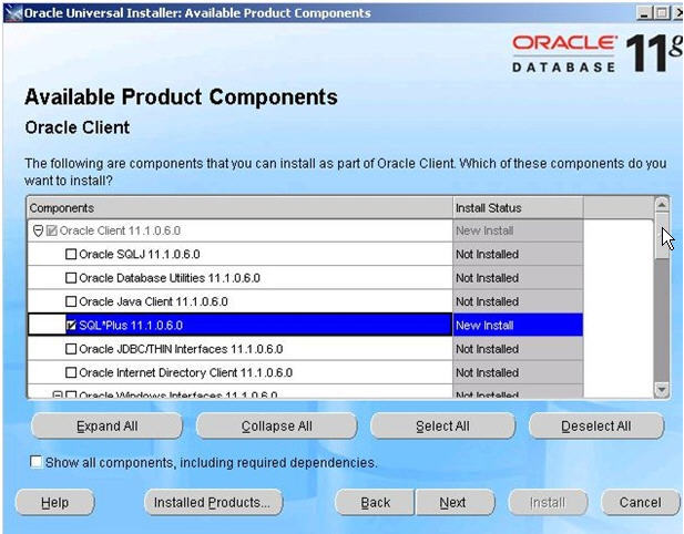 Oracle client windows