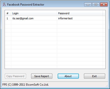 Facebook Password Extractor - Screenshot #3