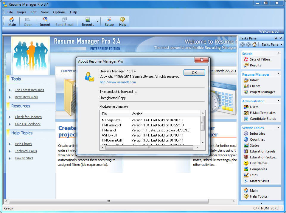 Resume Manager Pro - Screenshot #1