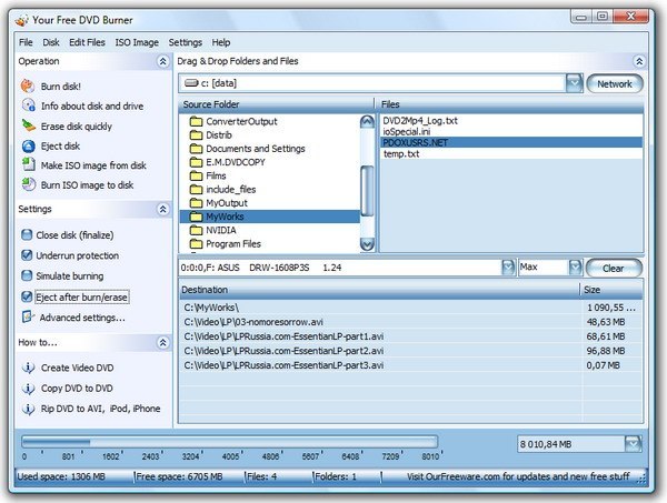Your Free DVD Burner - Screenshot #3