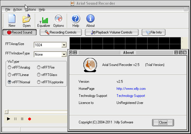 Arial Sound Recorder - Screenshot #1