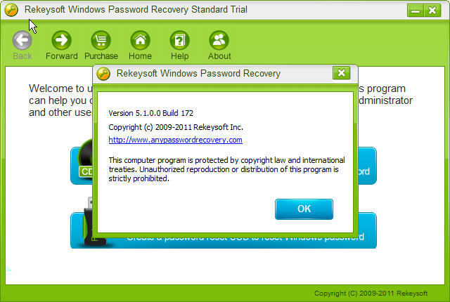 Rekeysoft Windows Password Recovery Standard - Screenshot #2