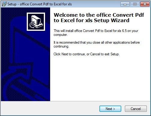 office Convert Pdf to Excel for xls - Screenshot #1