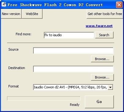 Free Shockwave Flash 2 Cowon D2 Convert - Screenshot #1