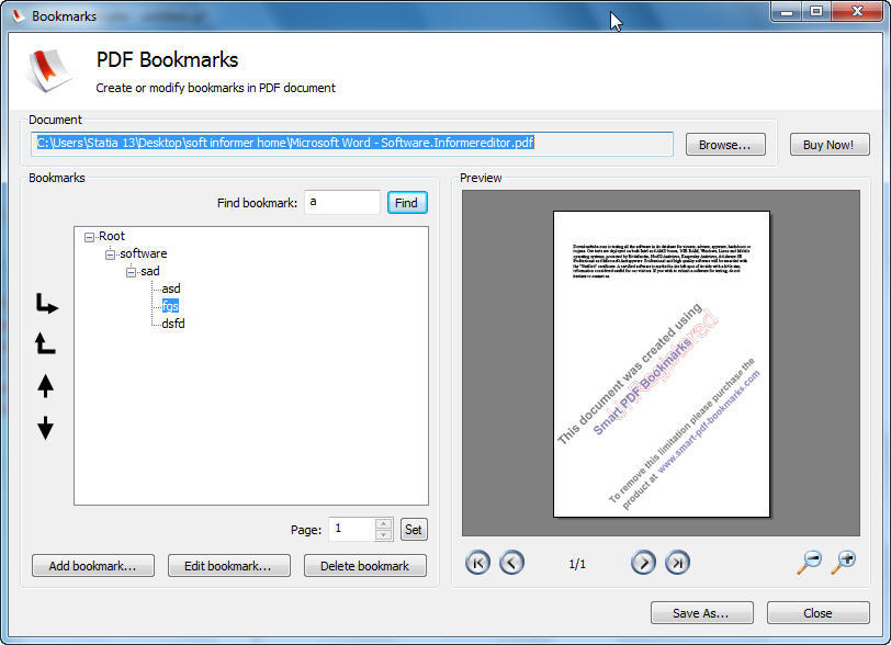 Smart PDF Bookmarks latest version Get best Windows software