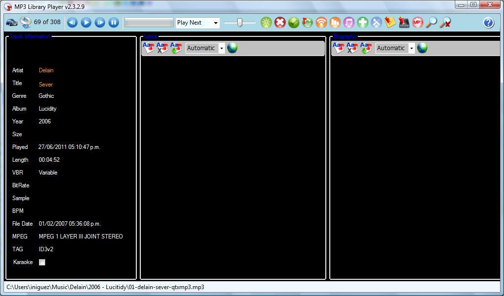 MP3 Library Player - Screenshot #4