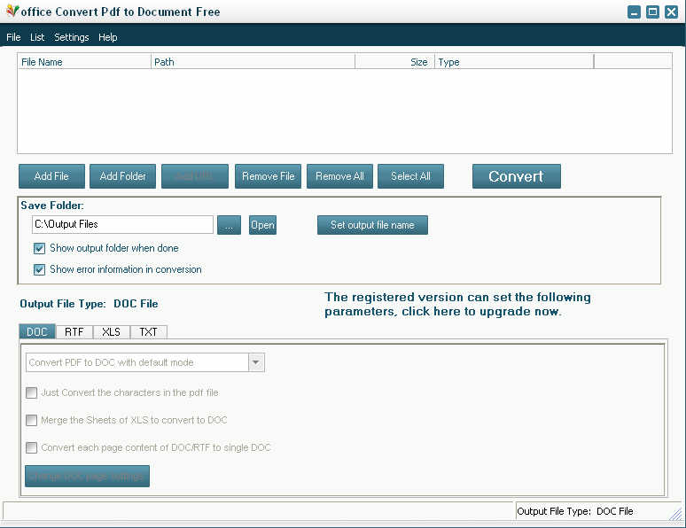 office Convert Pdf to Document Free - Screenshot #1