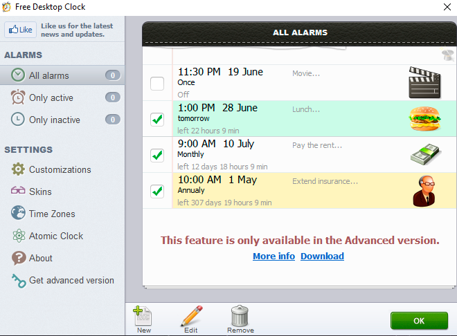 Free Desktop Clock - Screenshot #3