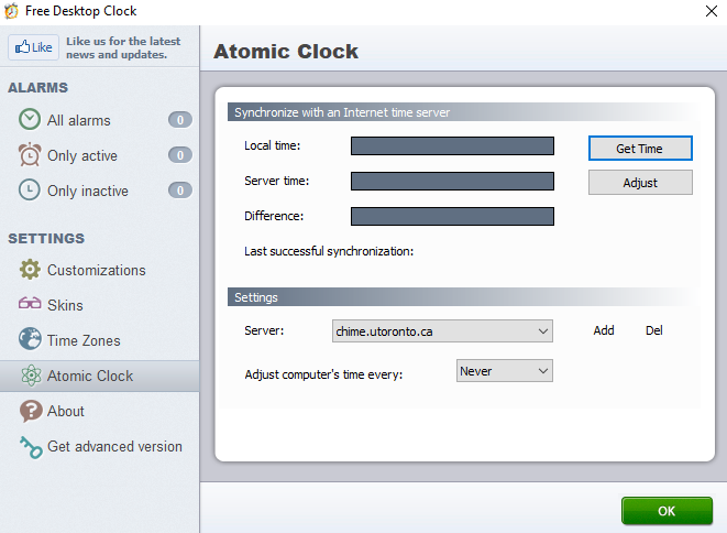Free Desktop Clock - Screenshot #1