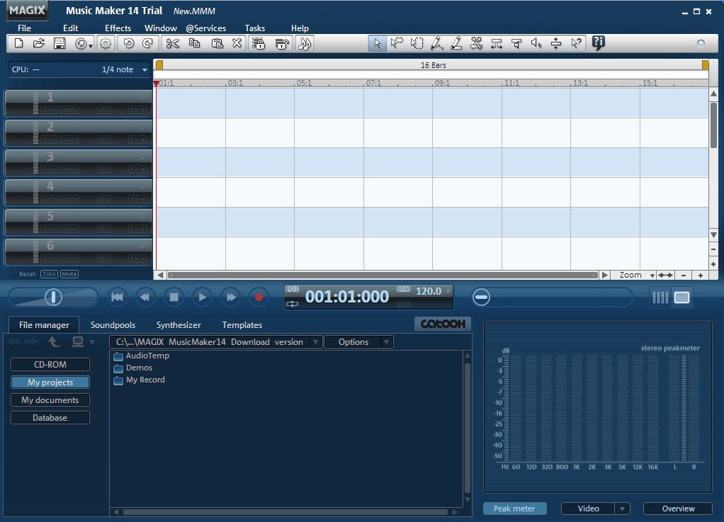 MAGIX music maker Techno Edition - Screenshot #1
