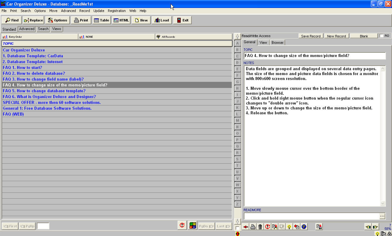 CAR ORGANIZER DELUXE - Screenshot #3