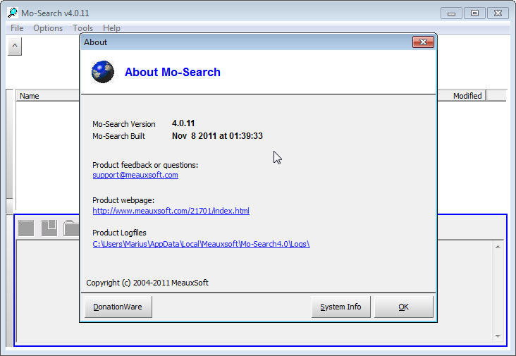 Mo-Search download for free - SoftDeluxe