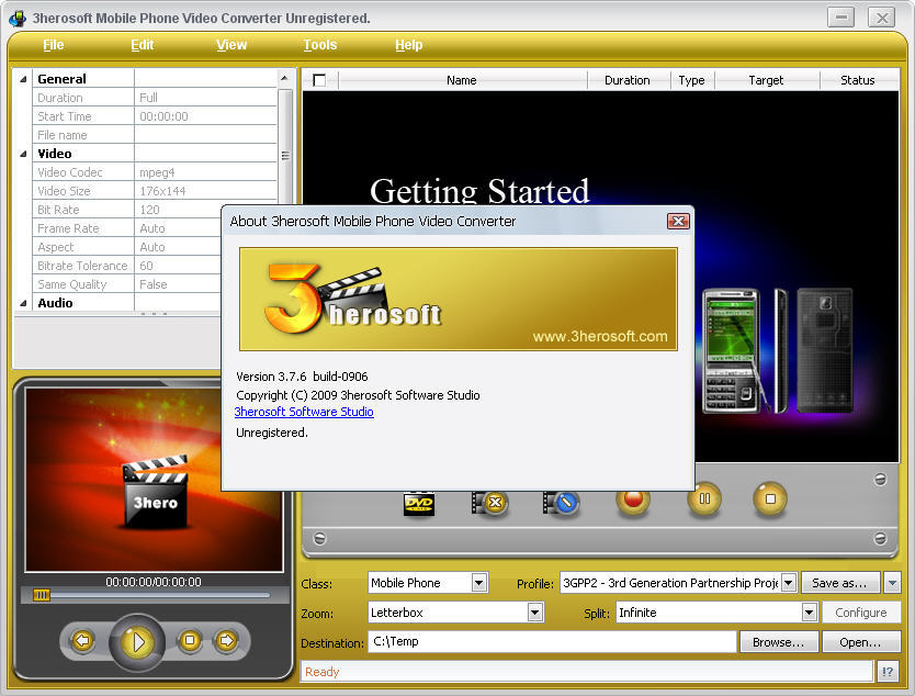 3herosoft Mobile Phone Video Converter - Screenshot #5