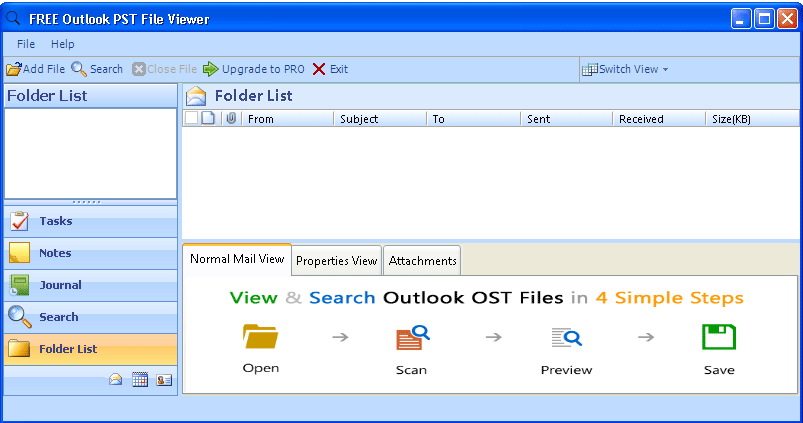 FREE Outlook PST File Viewer - Screenshot #5