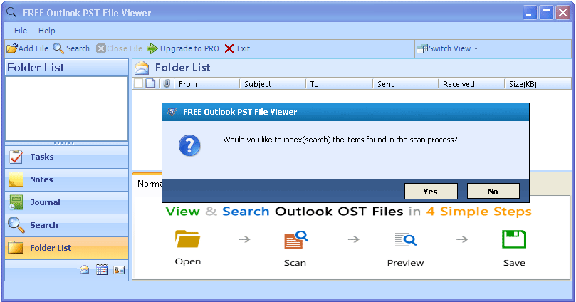 FREE Outlook PST File Viewer - Screenshot #4