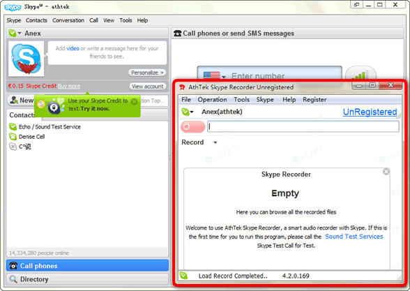 Athtek Skype Recorder - Screenshot #23