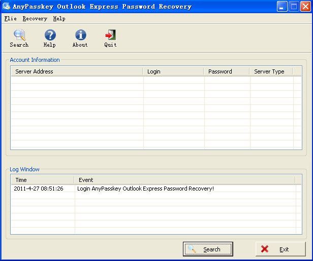 Outlook Express Password Recovery - Screenshot #3