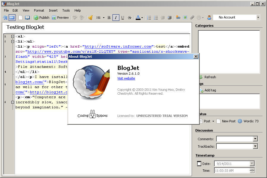BlogJet - Screenshot #2