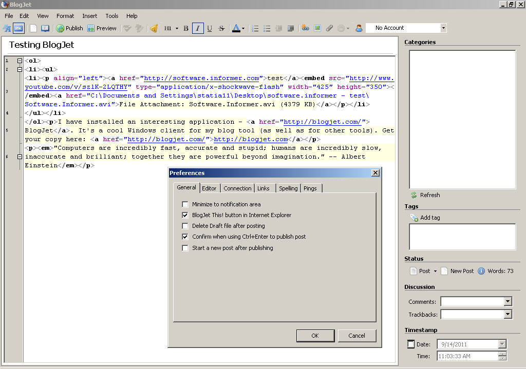 BlogJet - Screenshot #1