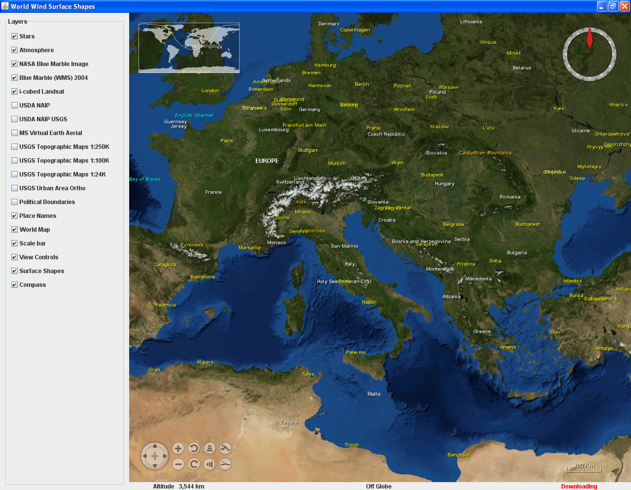 World Wind Java Surface Shapes - Screenshot #1