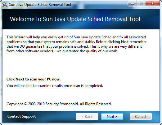 Sun Java Update Sched Removal Tool download for free - SoftDeluxe