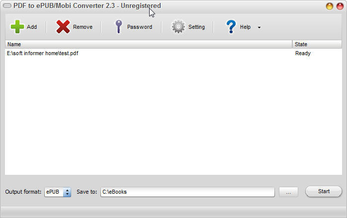 PDF to ePUB/Mobi Converter - Screenshot #7