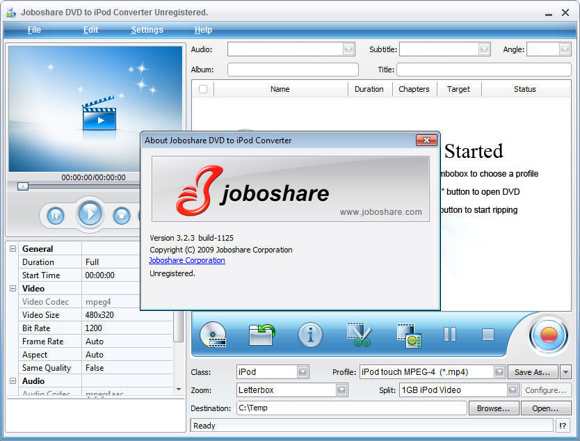 Joboshare video to audio converter free download