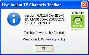 Live Indian TV Channels Toolbar - Screenshot #3