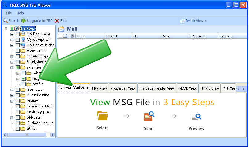 setup msgfiler first time