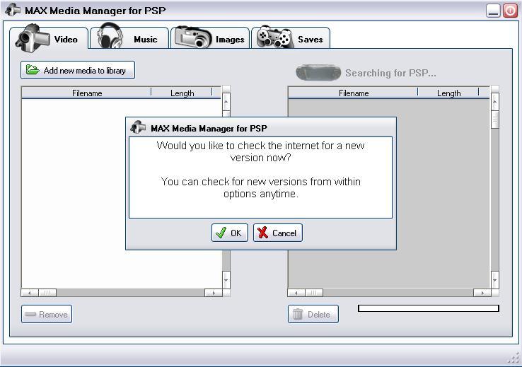 PSP Max Media Manager - Screenshot #2