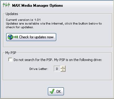 PSP Max Media Manager - Screenshot #1