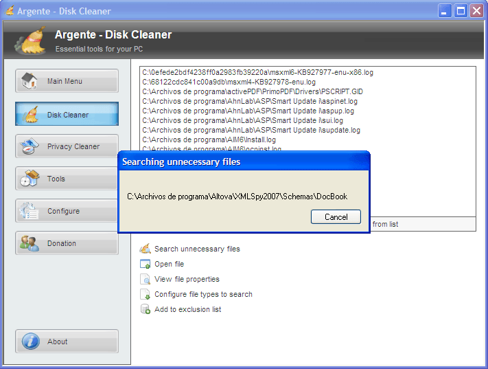 Argente - Disk Cleaner - Screenshot #8