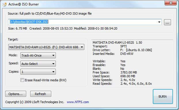 Free ISO Burner - Screenshot #1