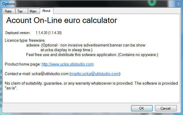 Ucka - Accountant on-line euro calculator - Screenshot #1