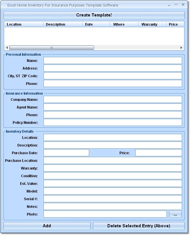 home inventory for insurance