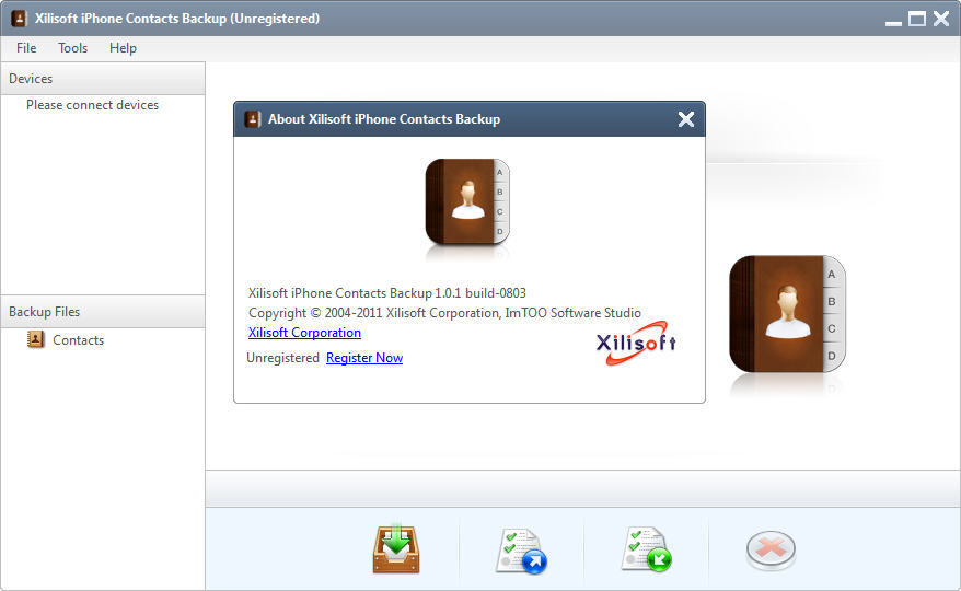 Xilisoft iPhone Contacts Backup - Screenshot #4
