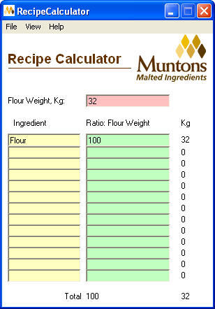Muntons Recipe Calculator - Screenshot #1