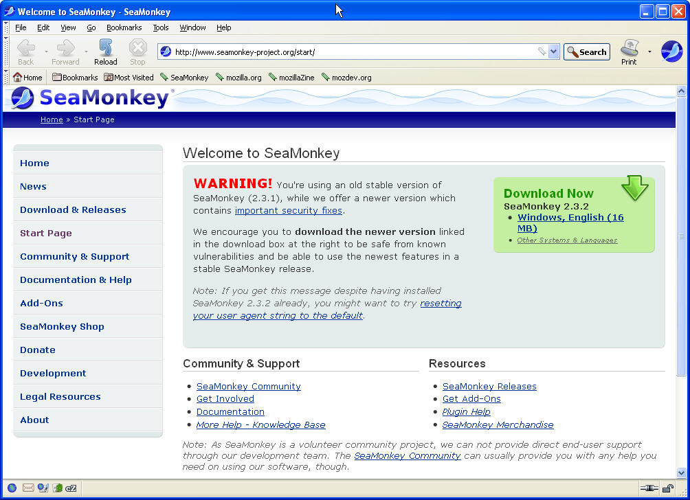 download the new version Mozilla SeaMonkey 2.53.17.1